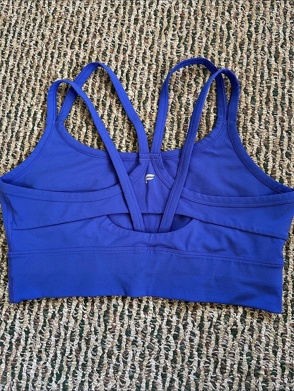 Fabletics Blue Sports Bra with Strappy Racerback - Picture 2 of 3
